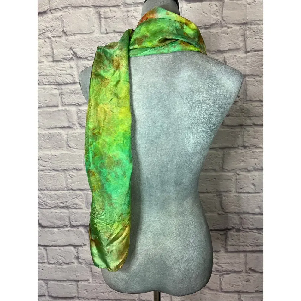 Handmade Vibrant Tie-Dyed Silk Scarf